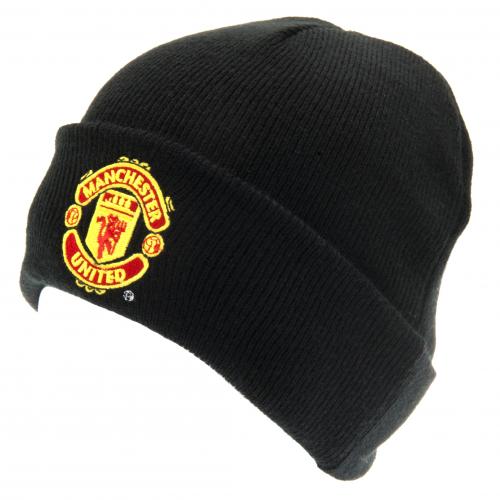 Manchester United F.C. Knitted Hat Junior TU BLK