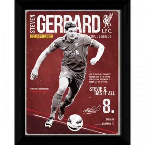 Liverpool F.C. Gerrard Retro Framed Picture