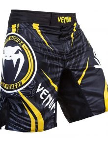 Venum Lyoto Machida Ryugin Fight Shorts - Black & Yellow