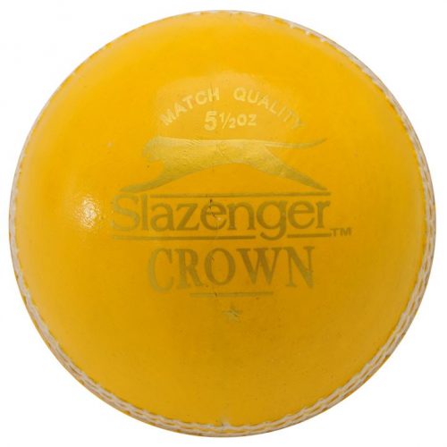 Slazenger Crown Cricket Ball - Yellow/Red